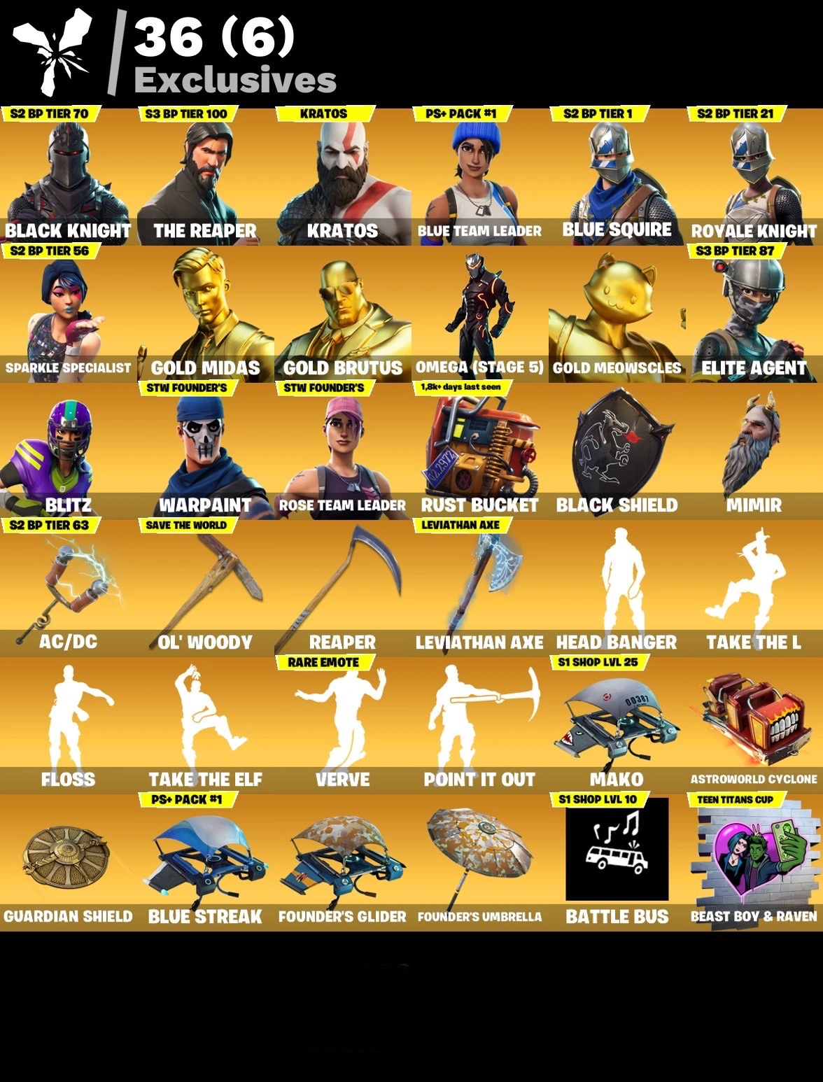 fortnite-account-black-knight-s3-battel-pass-kratos-leviathan-axe-battel-bus-banner-238-skins Image