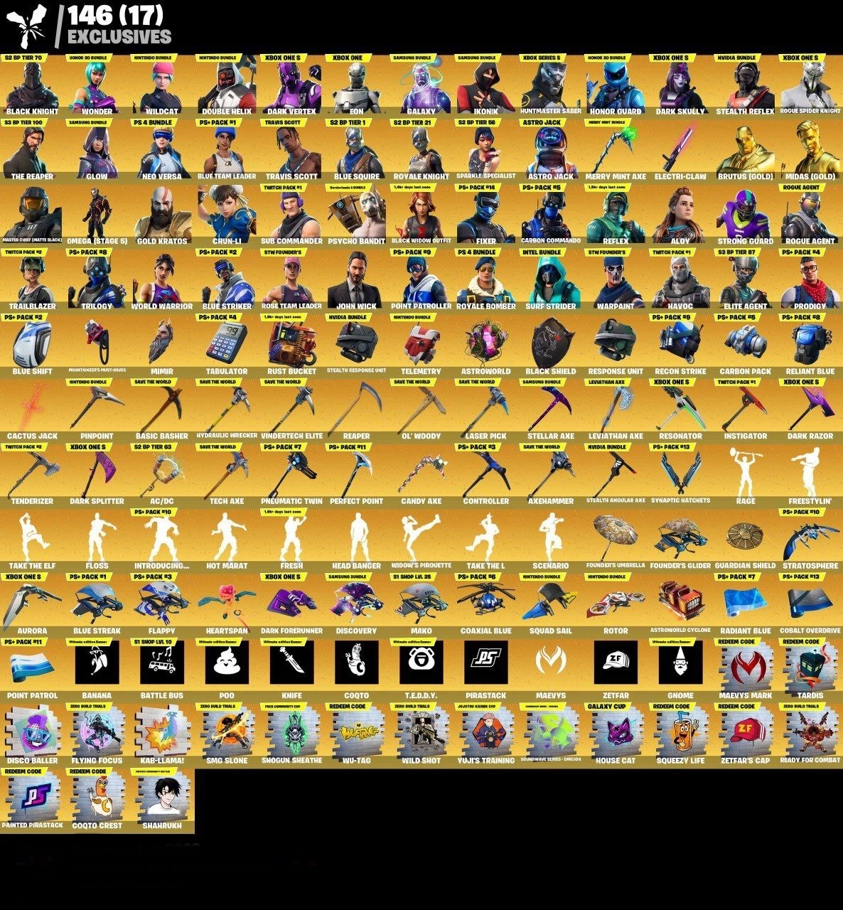 fortnite-account-black-knight-travis-scott-galaxy-wildcat-leviathan-axe-mehr-561-skins Image