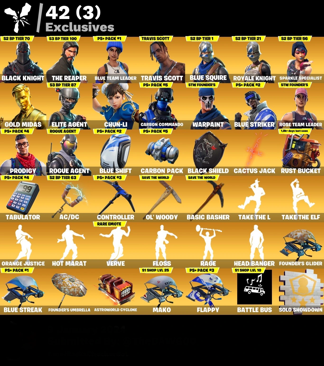 fortnite-account-black-knight-travis-scott-s3-battel-pass-chun-li-mako-battel-bus-banner-110-skins Image