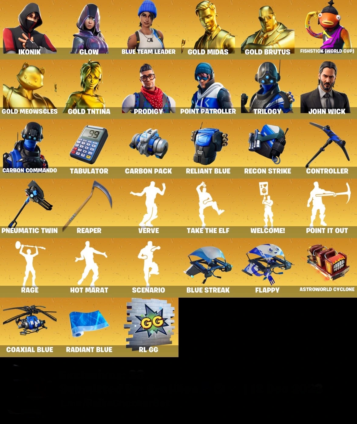 fortnite-account-ikonik-glow-astroworld-cyclone-fishstick-wc-168-skins Image